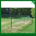 Black galavnized diamond-mesh fence